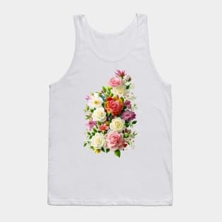 Elegant Rose Bouquet Tank Top